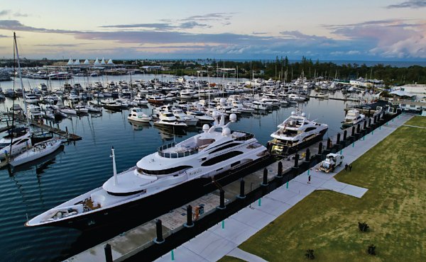 Australias longest floating superyacht pier at Southport Yacht Club