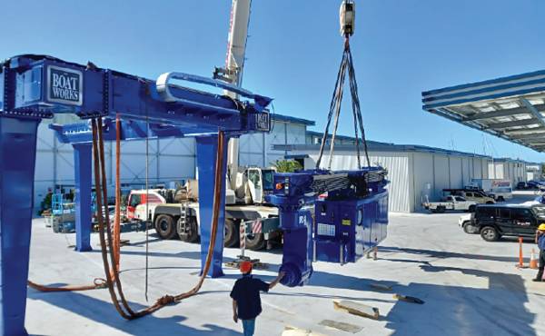 A 90 tonne variable width machine is now in service at The Boat Works, marking the first delivery to the southern hemisphere.