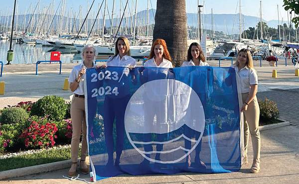 Flying the Blue Flag at Gouvia Marina, one of 14 marinas in D-Marins portfolio to meet the stringent  FEE criteria.